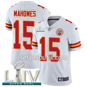 Kansas City Chiefs Tröjor Patrick Mahomes 15 Nike Vit 2020 Super Bowl LIV - Herr